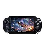 YHFITN Retro Game Console 4.3 Inch Screen, Portable Dual Joystick Handheld Gaming System with 2000+ Games, Support TV Connection, Rechargeable Travel Toys for Kids Adults, Birthday Xmas Gift (Black)