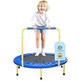 VEVOR 3FT Trampoline for Kids, 36" Trampolines Indoor/Outdoor Trampoline for Toddlers, Foldable Mini Baby Jump Toy with Foam Handle, Recreational Trampolines Birthday Gift for 3+ Years Kids