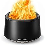 EAST OAK Fire Pit 29", Stainless Steel Smokeless Fire Pits for Outside Large Wood Burning Firepit with Poker & Removable Ash Pan, Portable Bonfire Pit for Patio, Backyard,Pitch Charcoal