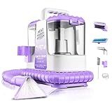 Portable Carpet & Upholestery Cleaner Machine for Pets, Spot, Stain, Couch Cleaner Machine with Powerful Suction and and Self Cleaning, Car/Auto Detailer, Lightweight Compact Design, Purple