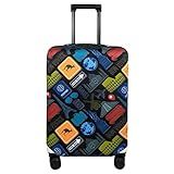 Explore Land Travel Luggage Cover Suitcase Protector Fits 27-30 Inch Case (Bon Voyage, L)