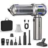 Yomile Mini Vacuum Cleaner, 2 in 1 27000PA Brushless Car Vacuum Air Duster 9000mAh Battery Air Blower Handheld Vacuum for Car,Office and Home