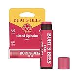Burt's Bees Lip Tint Balm, Long Lasting 2 in 1 Duo Tinted Balm Formula, Color Infused with Hydrating Shea Butter for a Natural Looking Buildable Finish, Rose, 1 Tube