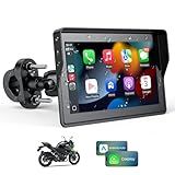 WonVon 5 Inch Motorcycle Carplay GPS Navigation System with Apple Carplay and Android Auto Portable Screen with Dual Bluetooth, Navigation, Siri, Google Assistant（Not Inchluded TPMS）