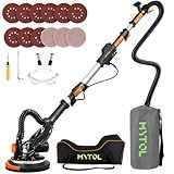 MYTOL Electric Drywall Sander with Vacuum Dust Collection, Variable Speed, LED Light, Foldable Handle, Sanding Discs & Grids