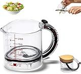 Adjustable Measuring Cup, 4 in 1 Measuring Cup, Push Measuring Cups, Multi-Function Design with Scraper Seal, Space-Saving & Easy to Clean, Perfect for Cooking & Baking. (1PCS)