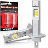 FANTELI Latest 𝖧𝟣 Bulbs, 90,000LM 1300% Brightness, 6500K White Super Bright, 1:1 Halogen Size, 6500K Cool White, No Adapter Required, Easy Install Non-Polarity Off Road Lights, Pack of 2