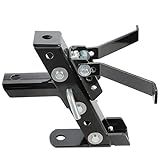ECOTRIC Heavy Duty Adjustable Lawn Mower Trailer Towing Hitch, Garden Tractor Hitch Steel Compatible with John Deere Cub Cadet Craftsman