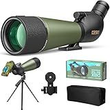 Gosky Flagship 25-75x80 Spotting Scope - Spotting Scopes with Tripod, Carrying Bag and Quick Phone Holder BAK4 Waterproof Spotter Scope for Bird Watching Target Shooting,Upgraded Version