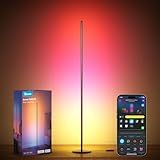 Govee RGBIC Floor Lamp Basic, LED Corner Lamp Works with Alexa, 1000 Lumen Smart Modern Floor Lamp with Music Sync and 16 Million DIY Colors, Color Changing Standing Lamp for Bedroom Living Room Black