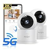 [5G & 2.4G] 2K Pan/Tilt Security Cameras for Home Security Indoor, AI Voice Change for 2-Way Talk, Motion Detection, 24/7 SD Recording/Cloud Storage, Baby Monitor/dog/Pet Camera with Phone App, 2