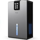 Dehumidifier, Dehumidifiers for Home,98 OZ Water Tank, (1000 sq.ft) Quiet Dehumidifier for Basement Bathroom Bedroom with Humidity Display, Auto Shut Off, Relaxing 7 Color Ambient Light(Gray)