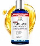 Lymphatic Drainage Massage Oil for Massage Therapy, Arnica & Coconut,8.5 Oz