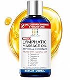 Lymphatic Drainage Massage Oil for Massage Therapy - Arnica Oil & Coconut for Post Surgery Recovery & Lymphatic Drainage Massager, Liposuction, 360 Lipo, BBL, Tummy Tuck Procedure,Moisturizing -8.5 Oz