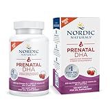 Nordic Naturals Prenatal DHA, Strawberry - 120 Soft Gels - 830 mg Omega-3 + 400 IU Vitamin D3 - Supports Brain Development in Babies During Pregnancy & Lactation - Non-GMO - 60 Servings