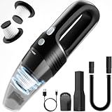 Loeeosu Handheld Vacuum Cordless Car Vacuum Cleaner 11000PA High Power Portable 1.4lbs Lightweight Rechargeable with 2 Filter Multi-Nozzles for Home Office Dust