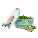 Salad Spinner,4.23 Quart Lettuce Spinner with Storage Lid, Drain, Bowl, and Colander, Fruit and Vegetable Wash, Salad Dryer, Efficient Salad Preparation and Food Washing
