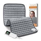 Heating Pad for Back Pain Relief, Heating Pads for Period Cramps with 9 Heat Settings & 4 Timers Auto-off, Machine Washable, Dry & Moist Heat, Soft Electric Heating Pad for Sore Muscles,Gift,12''×24''