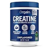 Orgain 5g Creatine Monohydrate Micronized Powder, Unflavored, 100 Servings