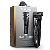 MANSCAPED® The Beard Hedger® Men's Premium Beard Trimmer, 20 Length Adjustable Blade Wheel, Stainless Steel T-Blade for Precision Facial Hair Trimming, Cordless Waterproof Wet/Dry Clipper