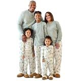 Butterblu JAMIE Matching Family Jammies Holiday Pajamas 100% Organic Cotton PJs Adults, Kids, Toddlers, Baby, Pets, Winters Pine, 3-6 Months