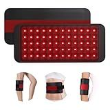 Comfytemp Red Light Therapy for Body, 14.4'' x 6.1'' Near Infrared Light Therapy Wrap, Wearable Flexible Soft Light Pad for Back Waist Belly Knee Joint Muscle, 660nm & Invisible 850nm(Corded)