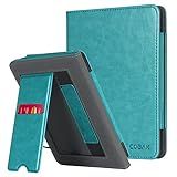CoBak Case for Ereader - Durable PU Leather Cover with Auto Sleep Wake, Card Slot, Hand Strap Feature - Fits Kindle Paperwhite 11th Generation 6.8" Signature Edition 2021 Released, Floral Damask