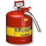 Justrite Type Ii Safety Can - 11-1/2"Dia.X17"H - 5-Gallon Capacity - Red