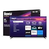 Roku Smart TV – 65-Inch Pro Series 4K QLED RokuTV with Backlit Roku Voice Remote Pro, Dolby Vision IQ, 120Hz Refresh Rate – Live Local News, Sports, Gaming