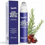 Hair Growth Serum Roll On with Rosemary, Caffeine & Biotin, Helps Support Fuller-Looking Hair, Clean Non-Greasy Scalp Serum for Thinning Hair 1.08 Fl Oz