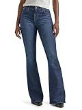 Lee Women's Legendary Mid Rise Flare Jean, Inner Strength, 16