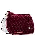 Harrison Howard General Purpose Saddle Pad for Horse Riding Training English Saddle Pad Soft Cushioning for Horse Back Burgundy