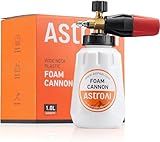 AstroAI Foam Cannon, Heavy Duty Car Foam Blaster Wide Neck Adjustable Snow Foam Lance and Thick Foam for Pressure Washer with 1/4" Quick Connector,1L Bottle