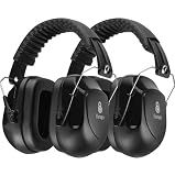 Floriogra 2 Pack 34dB Noise Canceling Headphones For Shooting, Hearing Protection Earmuffs, Ear Protection Headphones, Thickened Headband Ear Muff For Noise Reduction for Shooting, Construction,Mowing