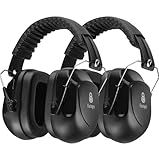 Floriogra 2 Pack 34dB Noise Canceling Headphones For Shooting, Hearing Protection Earmuffs, Ear Protection Headphones, Thickened Headband Ear Muff For Noise Reduction for Shooting, Construction,Mowing