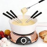 Artestia Electric Dip Warmer & Fondue Pot with Adjustable Temperature – Multi-Purpose Cheese Dip, Queso, Nacho Cheese Sauce, Gravy, Broth Fondue & Hot Fudge Warmer for Parties, White
