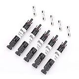 BougeRV 5PCS 15A Solar Fuses Holder Inline, 5PCS PV Inline Fuse Holders 15 Amp for Solar Panel and Solar Controller, Waterproof Solar Fuse Connector, Solar Surge Protection Device