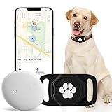 Smart Pet Tracker for Collar - Dog Trackers Pet Location Tracker with Holder, No Monthly Fee, Anti-Lost Tracking Device for Pets, Luggage, Bag Straps, Compatible with Google Android Only(Not for iOS)