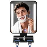 Shower Mirror Fogless for Shaving, Anti-Fog Shaving Mirror with Light
