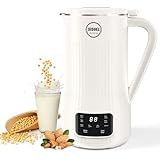 Nut Milk Maker Machine 20oz – Upgraded 10-Blade Almond, Soy & Oat Milk Maker, Plant-Based Dairy-Free Beverage Maker with Auto-Clean, Timer, Keep Warm, Boil & Cold Drink Functions – White