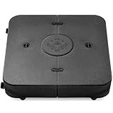 Best Choice Products 330lb Mobile Cantilever Offset Patio Umbrella Base, Universal Fit Heavy-Duty Outdoor Portable Stand w/Wheels Locks, Fillable Weights Set - Black