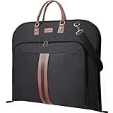 BALEINE Travel Garment Bag, Travel Suit Bag for Men, 42'' Waterproof Carry on Garment Bag for Hanging Clothes, Garment Duffel Bag for Travel Business (Black)
