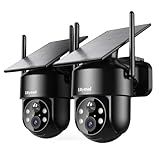 LITYMOL 2K Solar Cameras for Home Security, 360° View Security Cameras Wireless Outdoor, Color Night Vision, Siren Alarm, 2-Way Audio, AI Detection, SD/Cloud Storage, 2.4GHz WiFi
