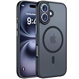 Miracase Magnetic Series for iPhone 16 Case [Compatible with MagSafe] Military-Grade Protection, Anti-Fingerprint, Slim Phone Case for iPhone 16 6.1 inch - Black