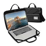 Laptop Case for 13-14 Inch MacBook Pro Air Chromebook HP Lenovo Work-in Notebook Computer Hard Shell Laptop Bag for Men Women with Pouch and Shoulder Strap (13"L x 9"W, Black)