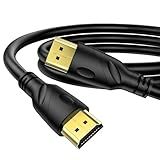 Jorenca 8K/4K HDMI Cable 6ft(HDMI 2.1,8k@60hz,48gbps&4k@120hz,18gbps)Ultra High Speed Gold Plated Connectors,Ethernet Audio Return,Video 8K4K,Full HD1080p,3D Compatible with HDTV,Blu-Ray,PS3/4/5/9,ect