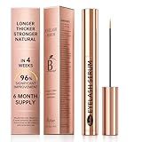 Lash Serum for Eyelash Growth: Advanced Eyelash Growth Serum with Hyaluronic Acid & Multi-Peptide, Vegan Lash Boost Enhancer for Sensitive Eyes, Thicker Formula for Longer, Fuller Looking Lashes