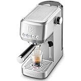 CASABREWS 3700 Essential Espresso Machine 20 Bar, Stainless Steel Cappuccino & Latte Coffee Maker with Steam Frother for Home, 43.9oz Water Tank, Silver