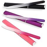 Diodiva 3 Pcs Crystal Glass Nail File with Protective Case for Nature Nails