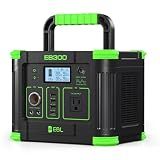 EBL Portable Power Station 288.6Wh 330W Solar Generator Pure Sine Wave AC Output (600W Peak) with 5W Wireless Charger, SOS LED Light & Multi-Port Design for Camping Home Emergency RV CPAP
